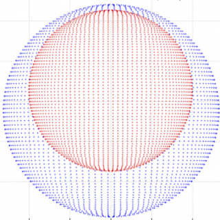 Outreach image, model of eclipsing binary