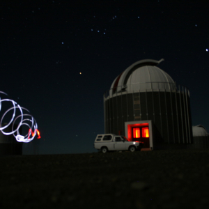 Light painting at the telescope