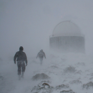 South African Astronomical Observatory (SAAO) during snowstorm