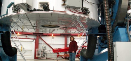 Zibi under Magellan Telescope, Las Campanas Observatory, Chile, 2007