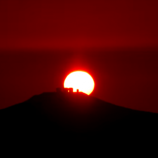 Sunset behind Paranal, viewed from OCM