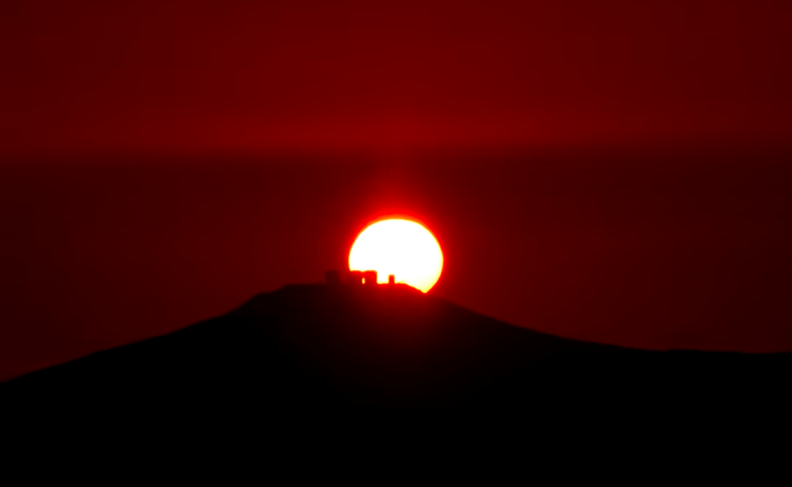 Sunset behind Paranal, viewed from OCM