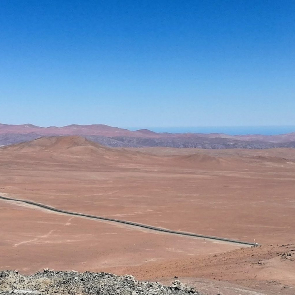 View from OCA (currently OCM) site at Paranal and Pacific Ocean. Credit: P. Karczmarek