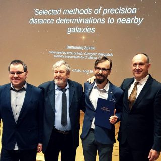 Dr. Bartłomiej Zgirski after a successful PhD Defense, CAMK, Poland, April 29, 2022