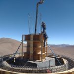 Erecting pillar for a new telescope, OCA (currently OCM), 2022