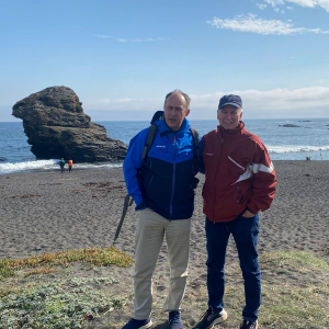 Grzegorz Pietrzyński and Wolfgang Gieren on the trip to Desembocadura, Concepción, Chile; April 15, 2024.