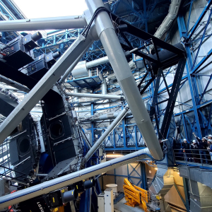 Esteemed guests and founders of the OCM during a visit at the VLT unit, guided by the ESO director. Paranal Observatory, April 23, 2024. Credit: Mariusz Michalak