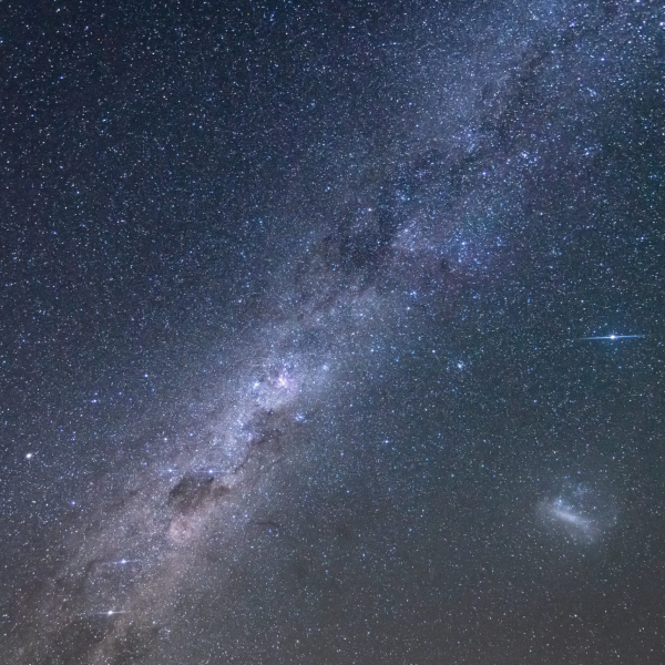 The Milky Way and the Large Magellanic Cloud; credit: Merillie Redden