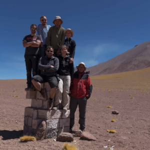 At the Tropic of Capricorn, during a trip around San Pedro de Atacama after the conference, Chile, 2016, credit: Nicolas Nardetto