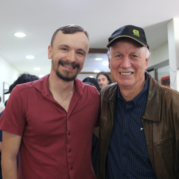 Bartek Zgirski and Wolfgang Gieren at the Christmas party at UdeC, 2025